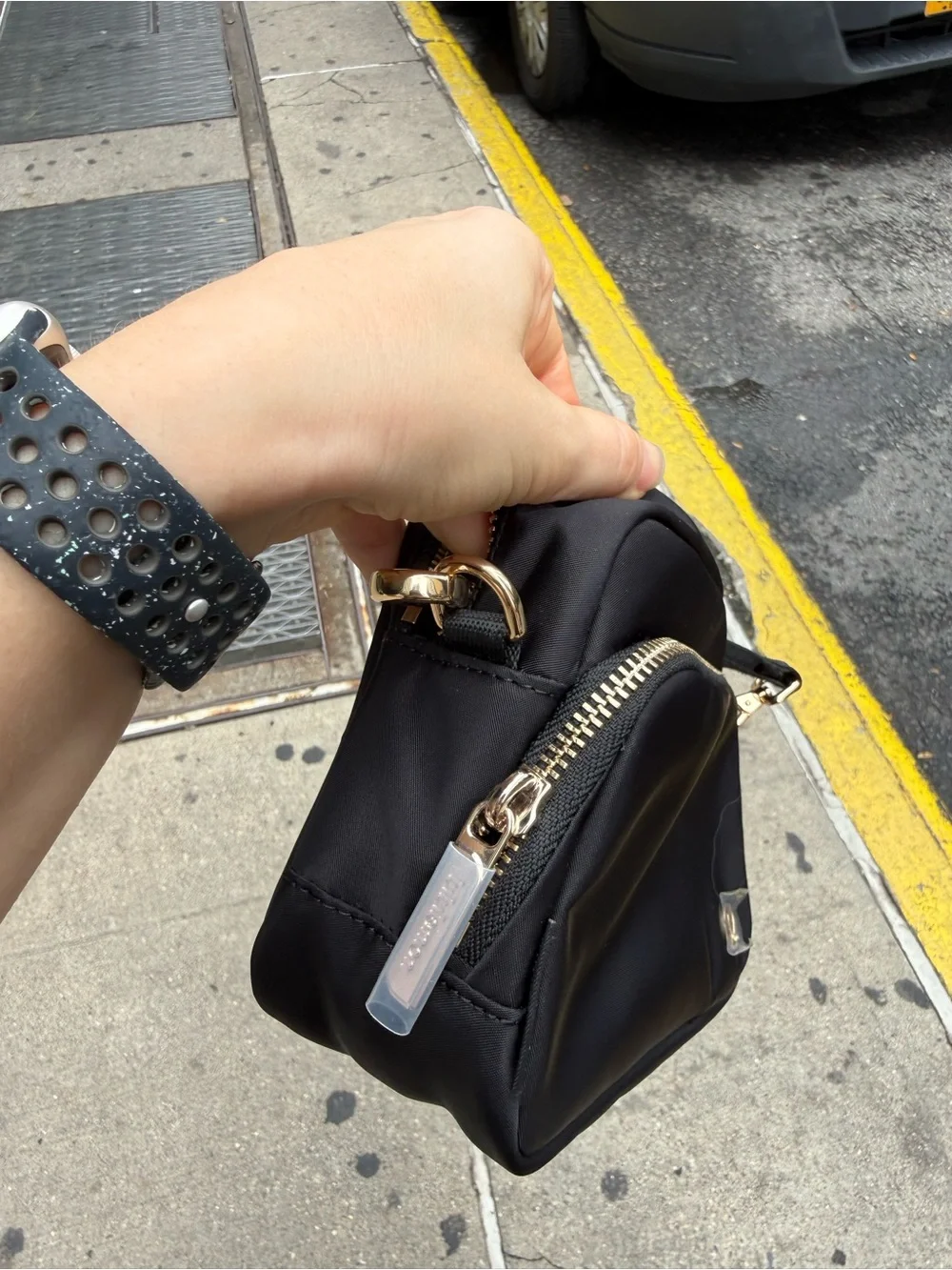 lululemon athletica Black Crossbody Bag with Gold Hardware - brand new not used!